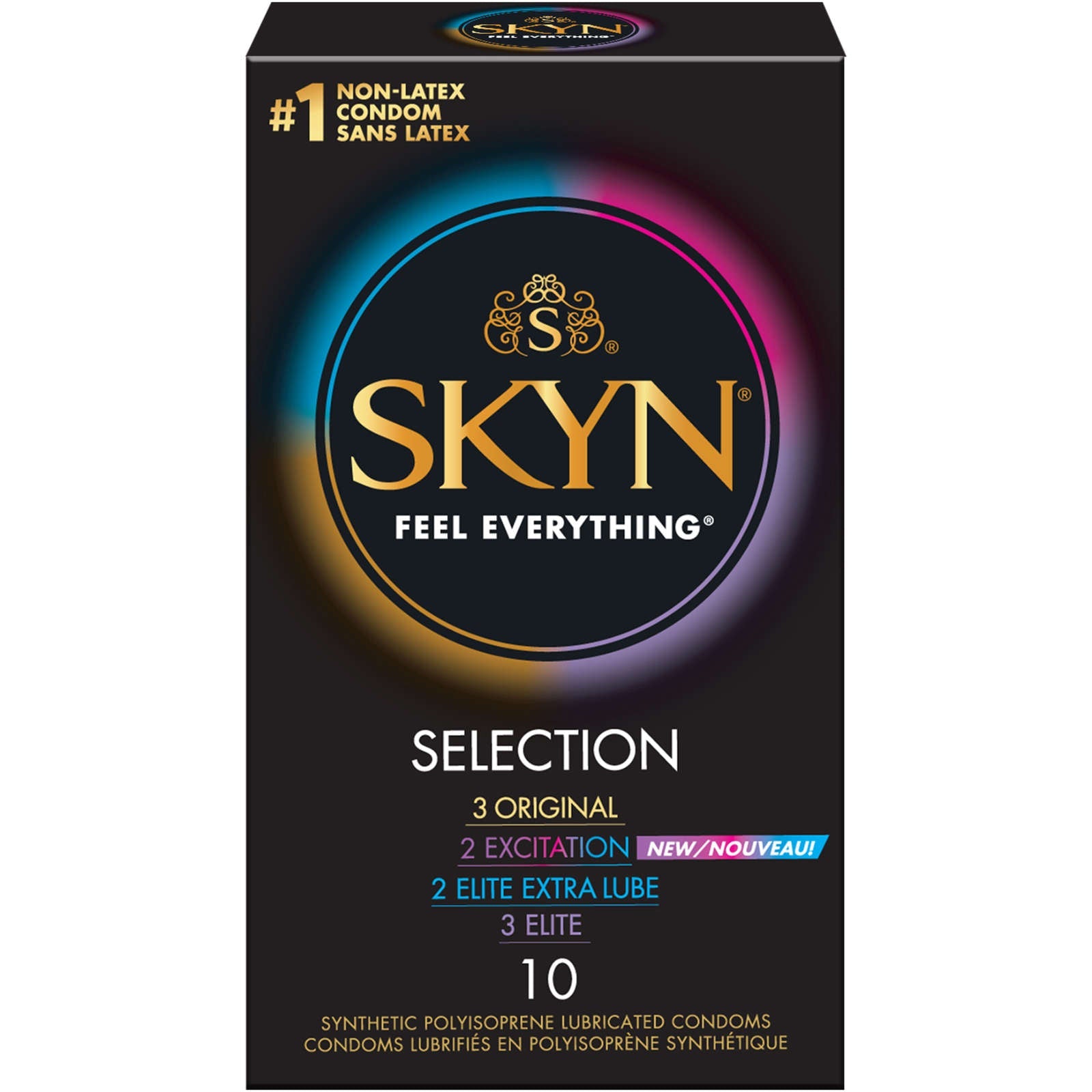SKYN® Selection Original 10 Count Natural Latex free Lubricated Condoms