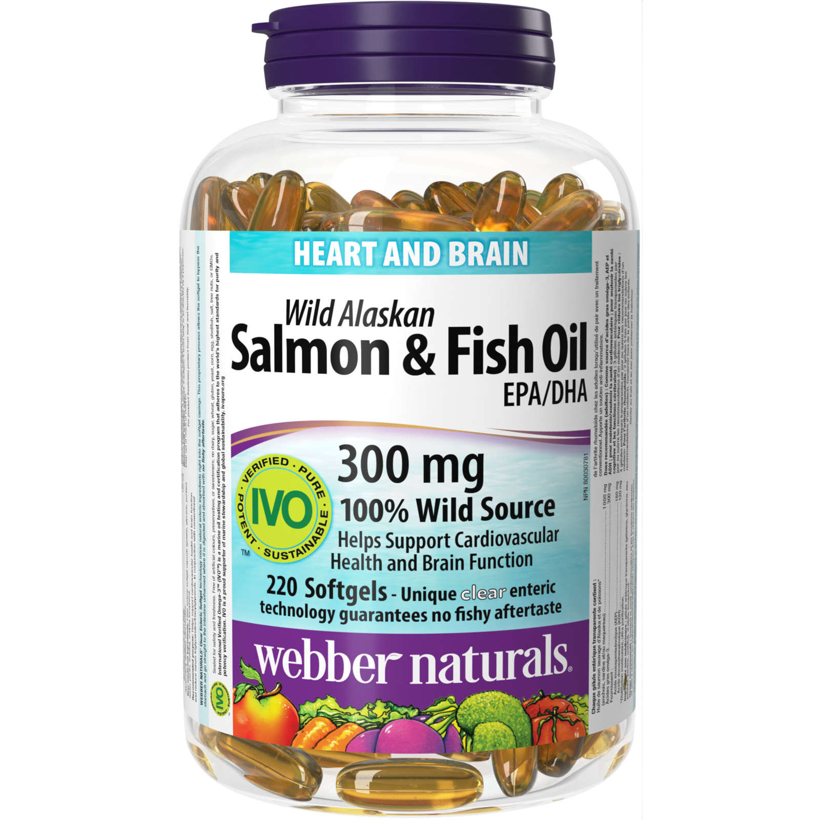 Wild Alaskan Salmon & Fish Oil EPA/DHA 300 mg