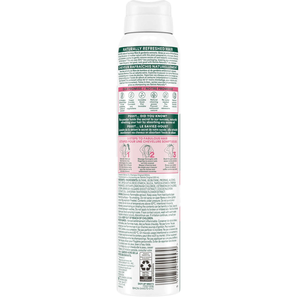 Naturally™ Dry Shampoo, Bamboo Fibre & Gardenia