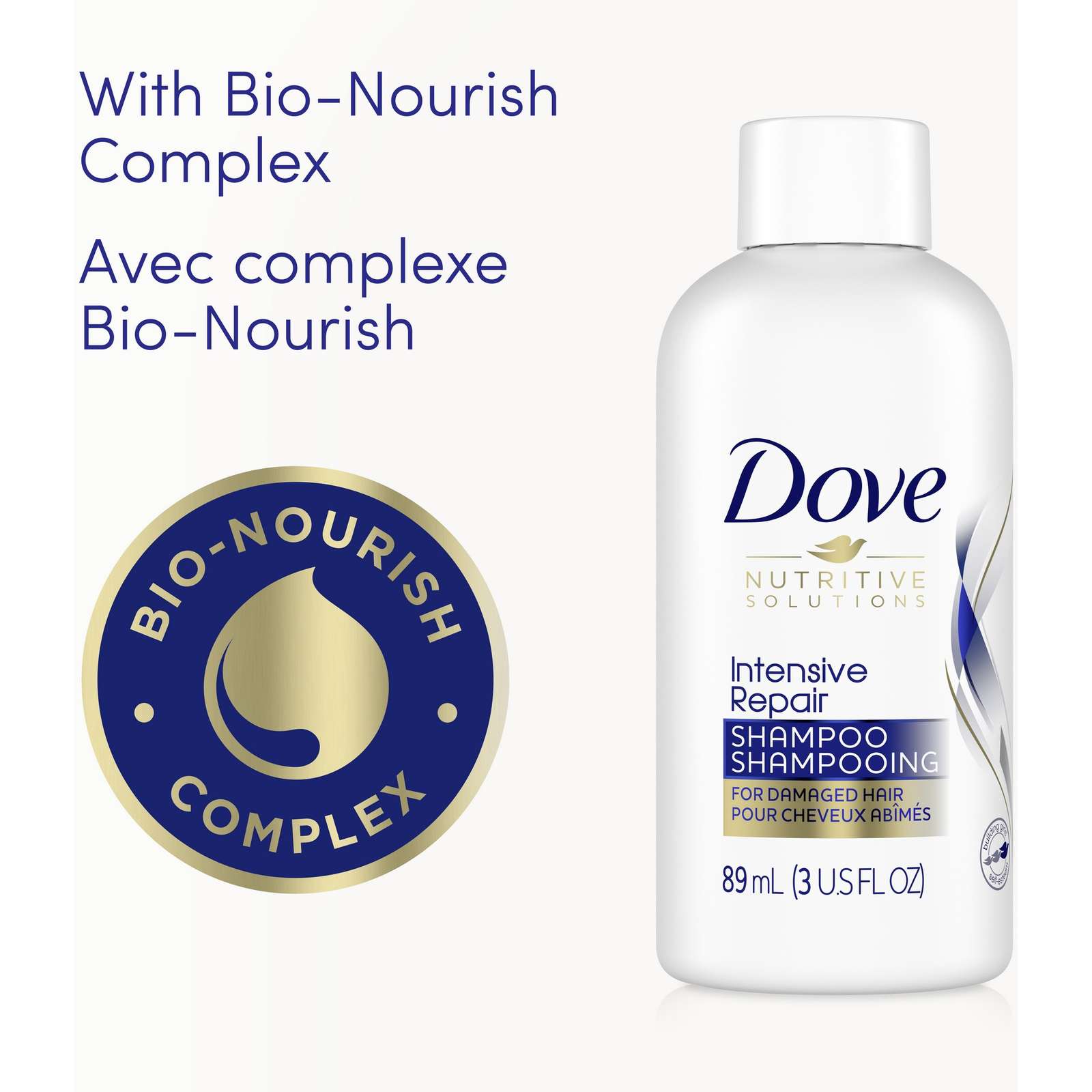 Dove Nutritive Solutions Shampoo for damaged hair Intensive Repair with Keratin Repair Actives 89 ml
