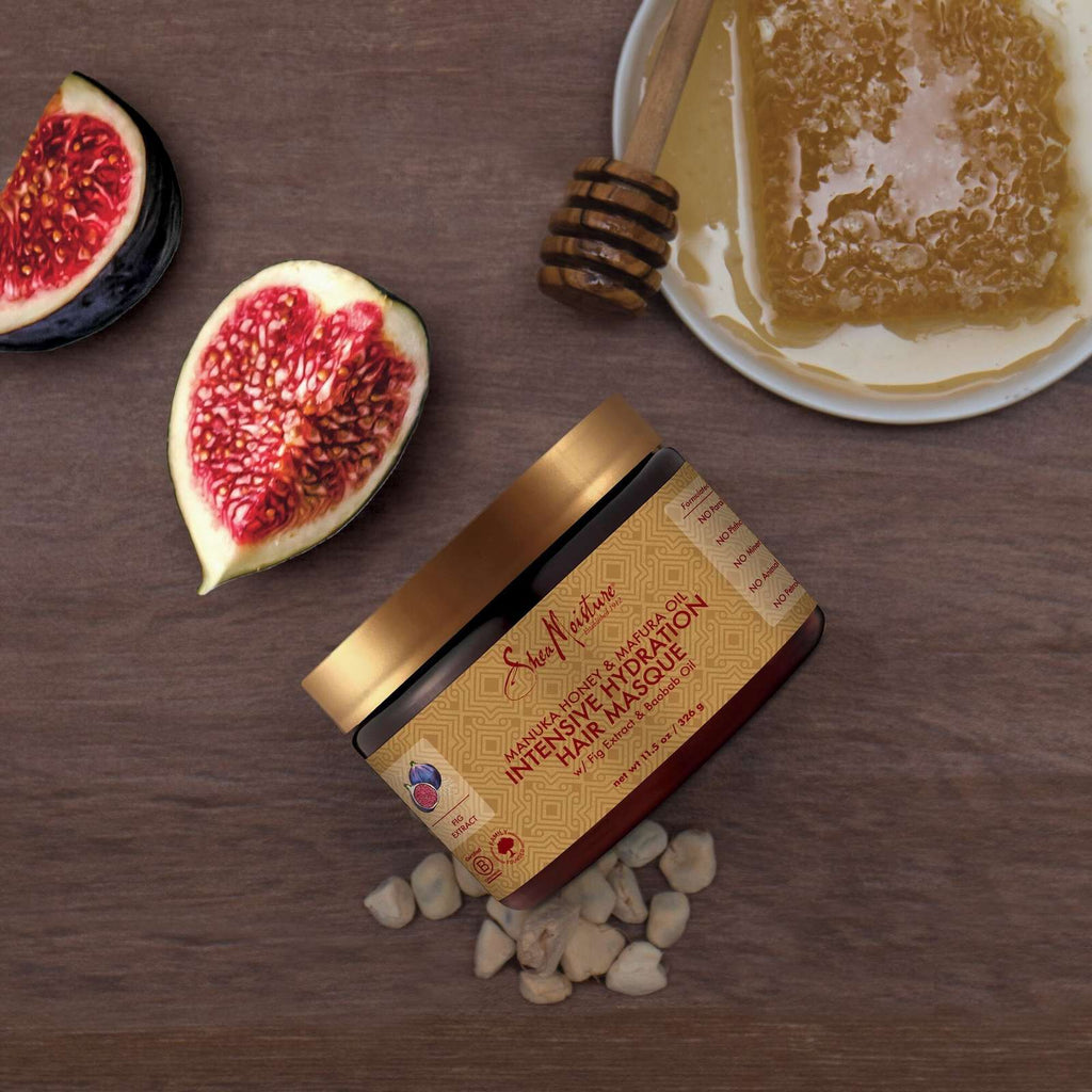Intensive Hydration Hair Masque hair treatment for dry, damaged hair Manuka Honey & Mafura Oil deep conditioning treatment with fig extract 326 g