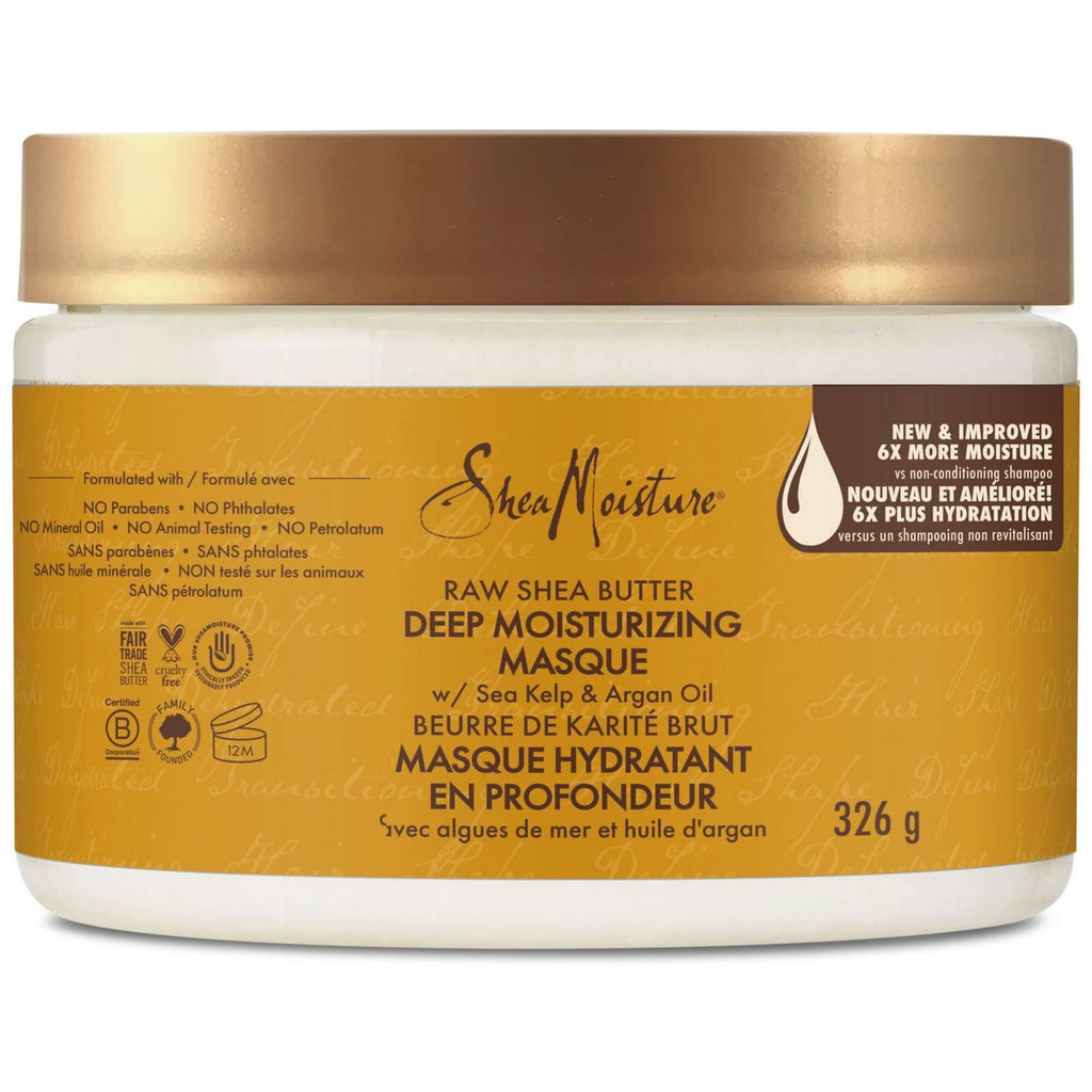 SheaMoisture  Deep Moisturizing Hair Mask repairs visible signs of damage Raw Shea Butter paraben-free deep conditioner 326 g