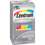 Centrum Select Essentials Adults 50+ Multivitamin and Multimineral Supplement Tablets, 60 Count