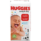 Snug & Dry Baby Diapers, Size 1 (8-14 lbs)
