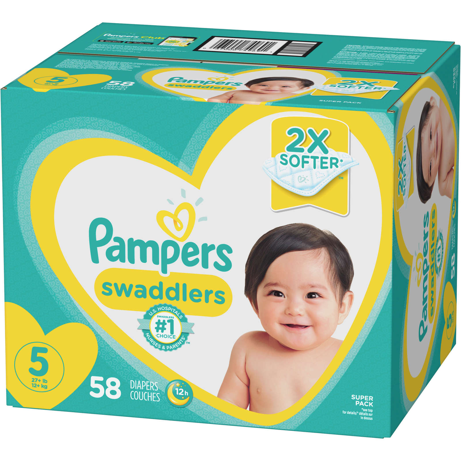 Pampers Swaddlers Diapers Size 5 58 Count