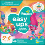 Pampers Easy Ups Training Underwear Girls Size 7 5T-6T 46 Count 