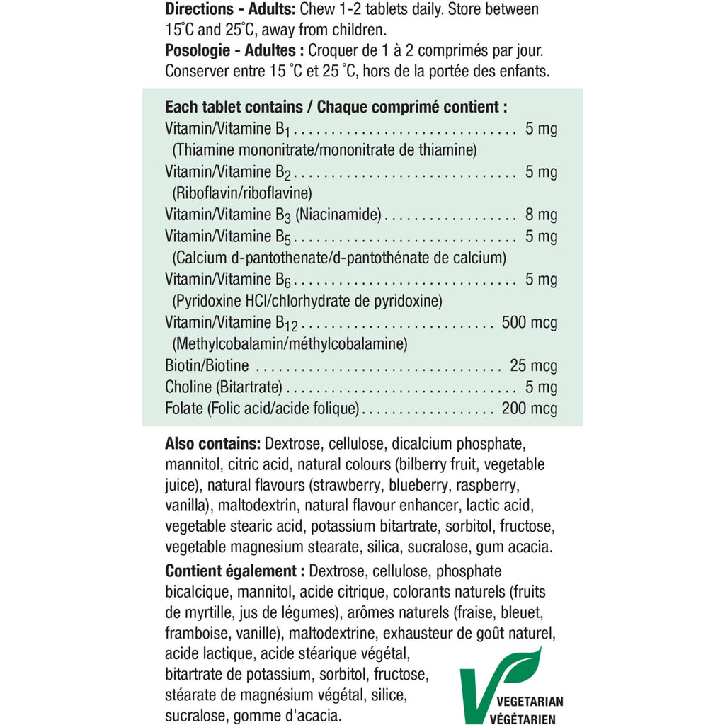 Chewable B Complex Berry Bliss Tablets