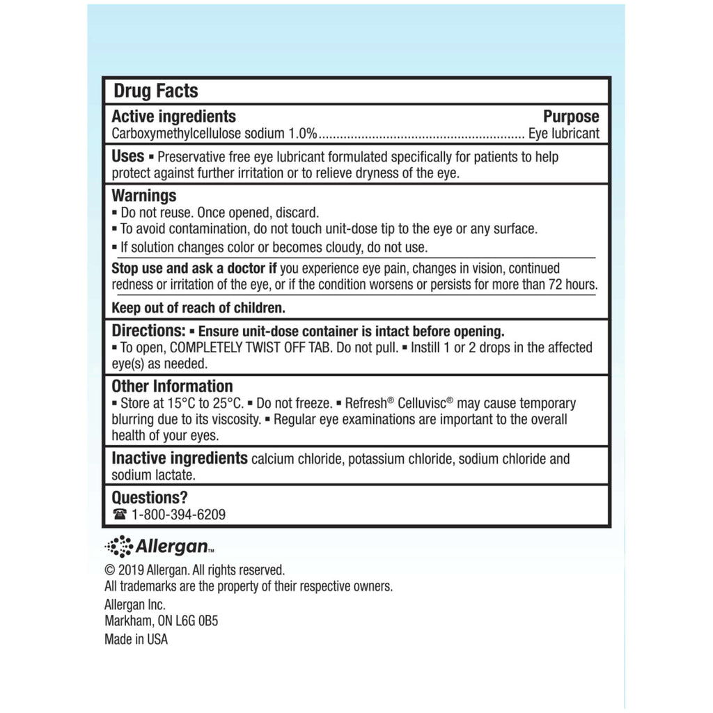 REFRESH CELLUVISC Ophthalmic Solution