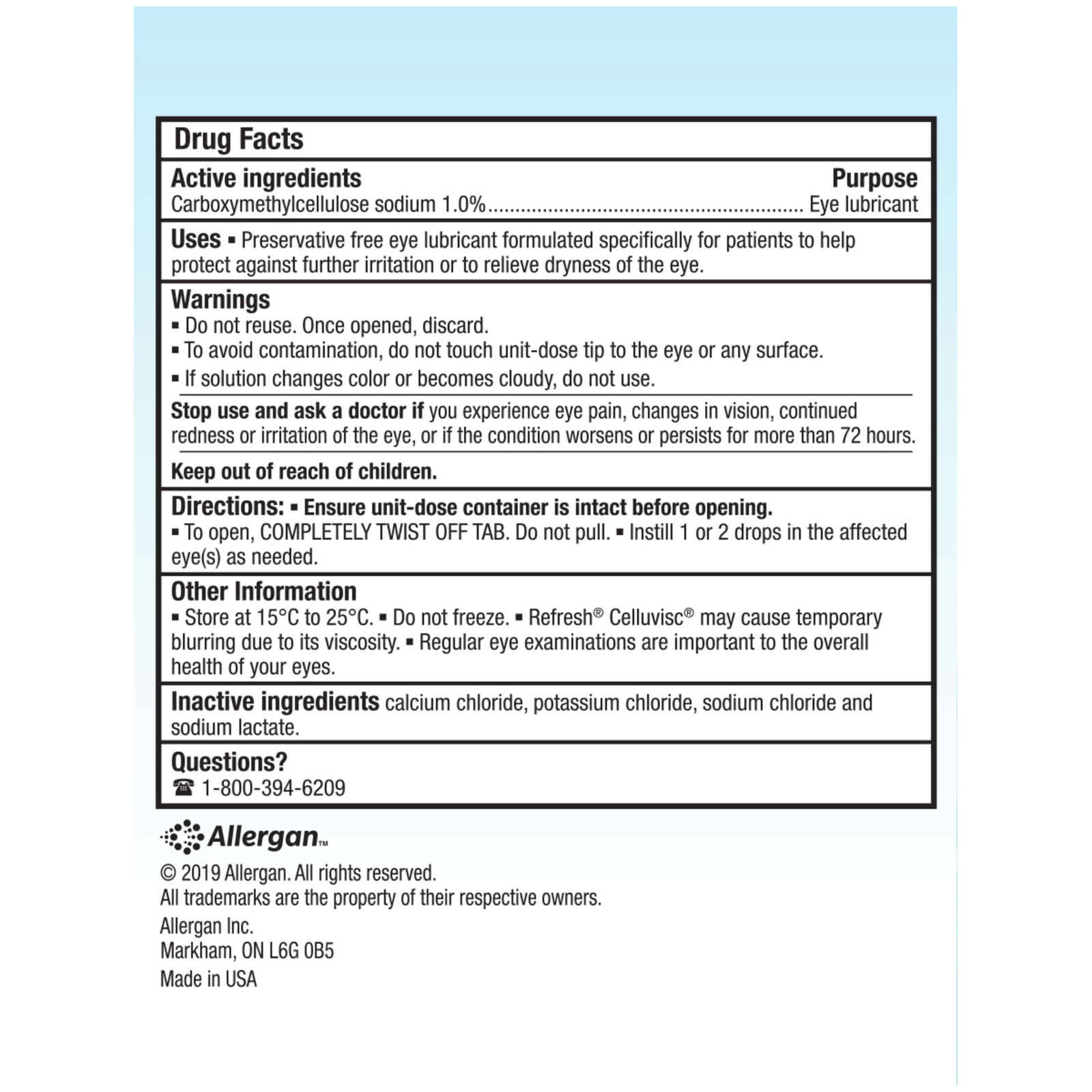 REFRESH CELLUVISC Ophthalmic Solution