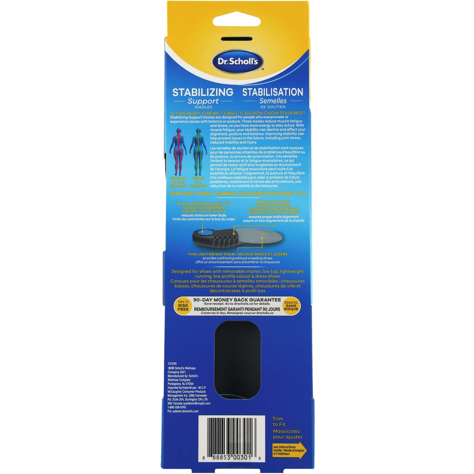 Dr. Scholl's Stabilizing Support Insoles, Women's, Sizes 6-10