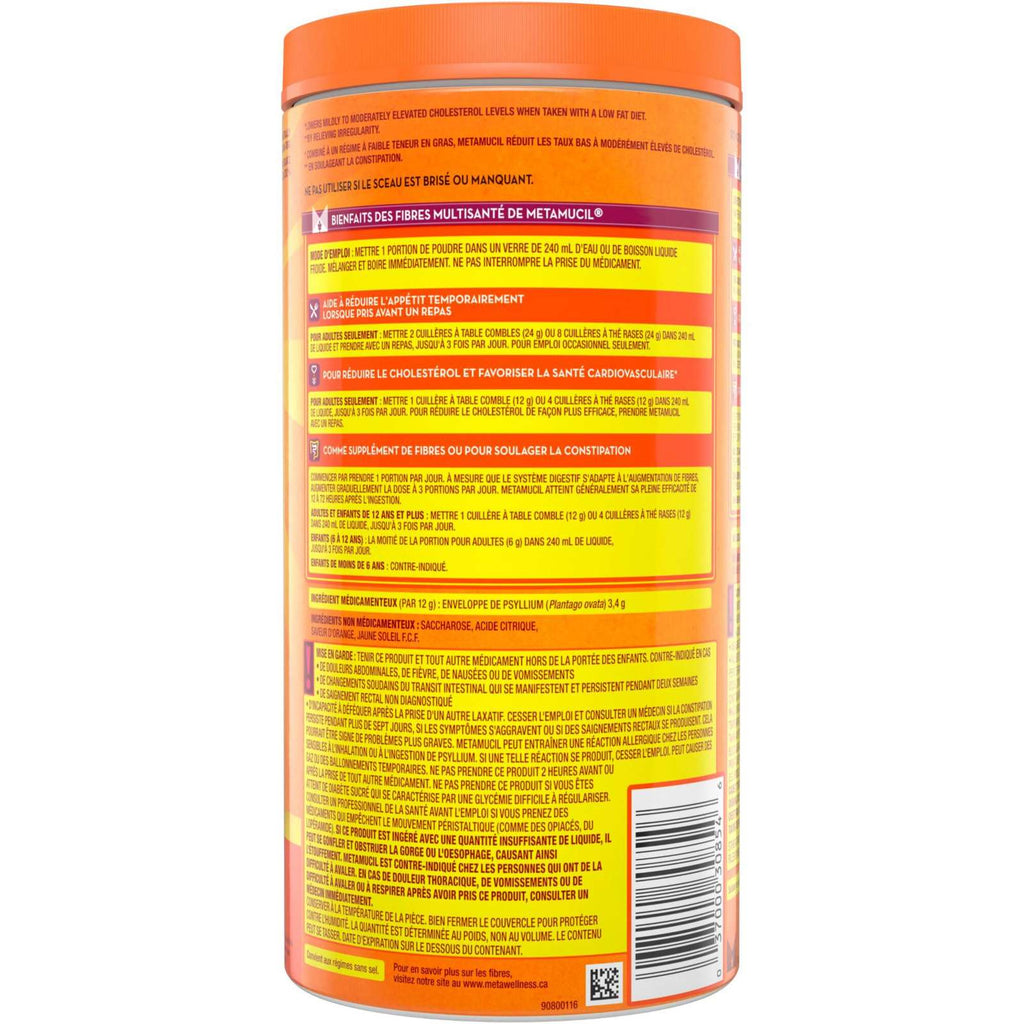 3 in 1 MultiHealth Fibre! Fiber Supplement Powder, Orange, 861 g