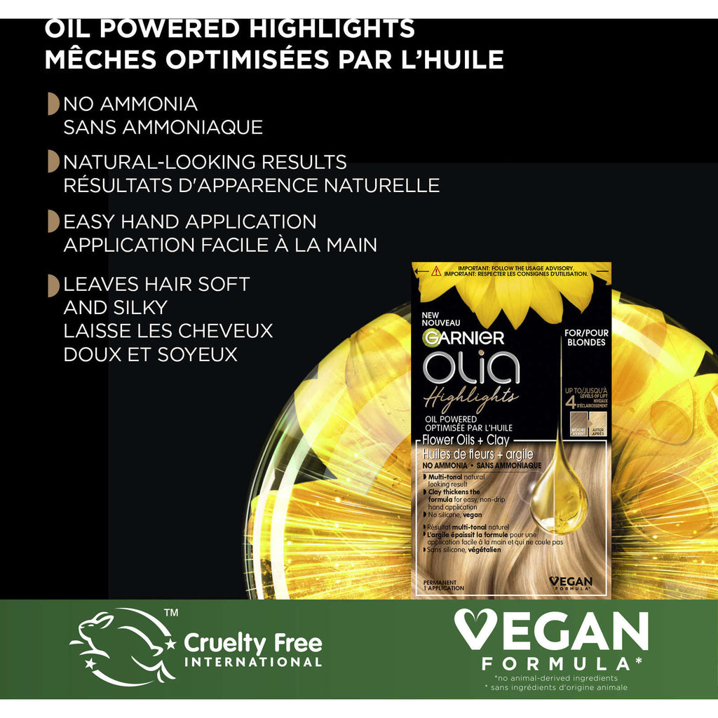 Olia Ammonia-Free Highlights, Natural-looking result, With 60% Oils and Clay, 1 Application