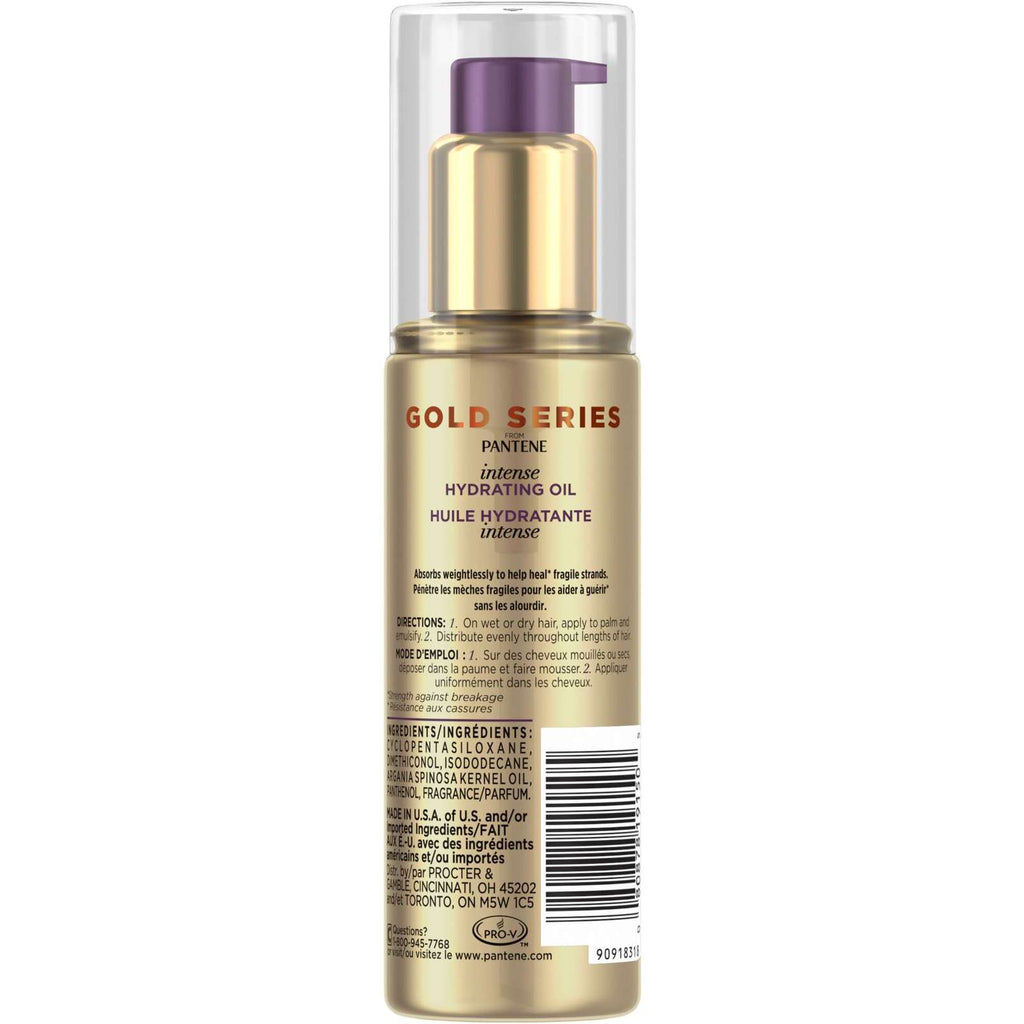 Gold Series from Pantene Sulfate-Free Intense Hydrating Oil Treatment for Curly, Coily Hair, 95 mL