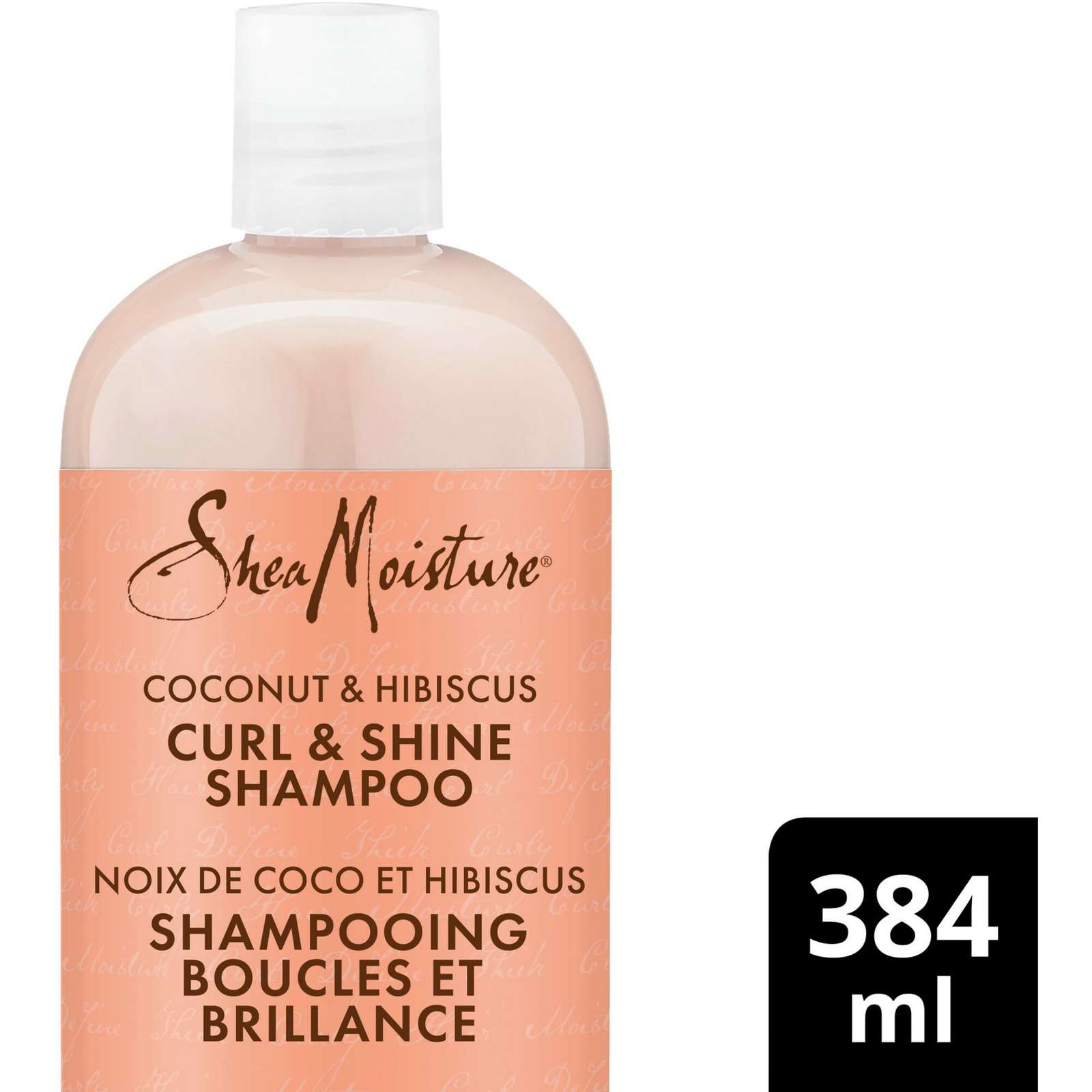 SheaMoisture Coconut & Hibiscus Curl and Shine Shampoo for Thick Curly hair with Silk Protein & Neem Oil Sulfate Free 384 ml