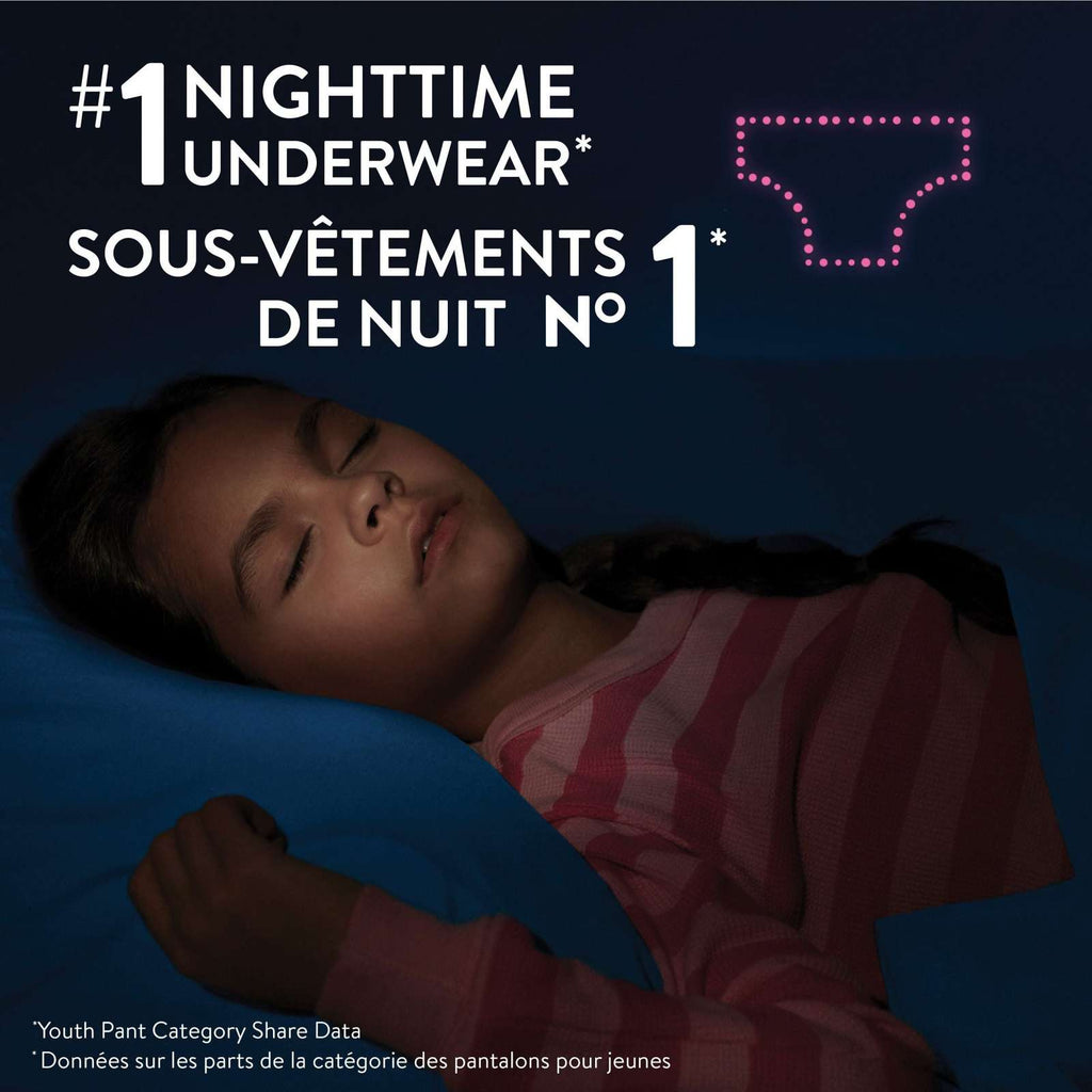 Goodnites Girls' Nighttime Bedwetting Underwear, L (68-95 lb.), 34 Ct