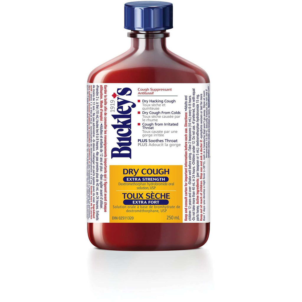 Buckley’s Dry Cough Extra Strength Cough Suppressant Syrup, 250ML