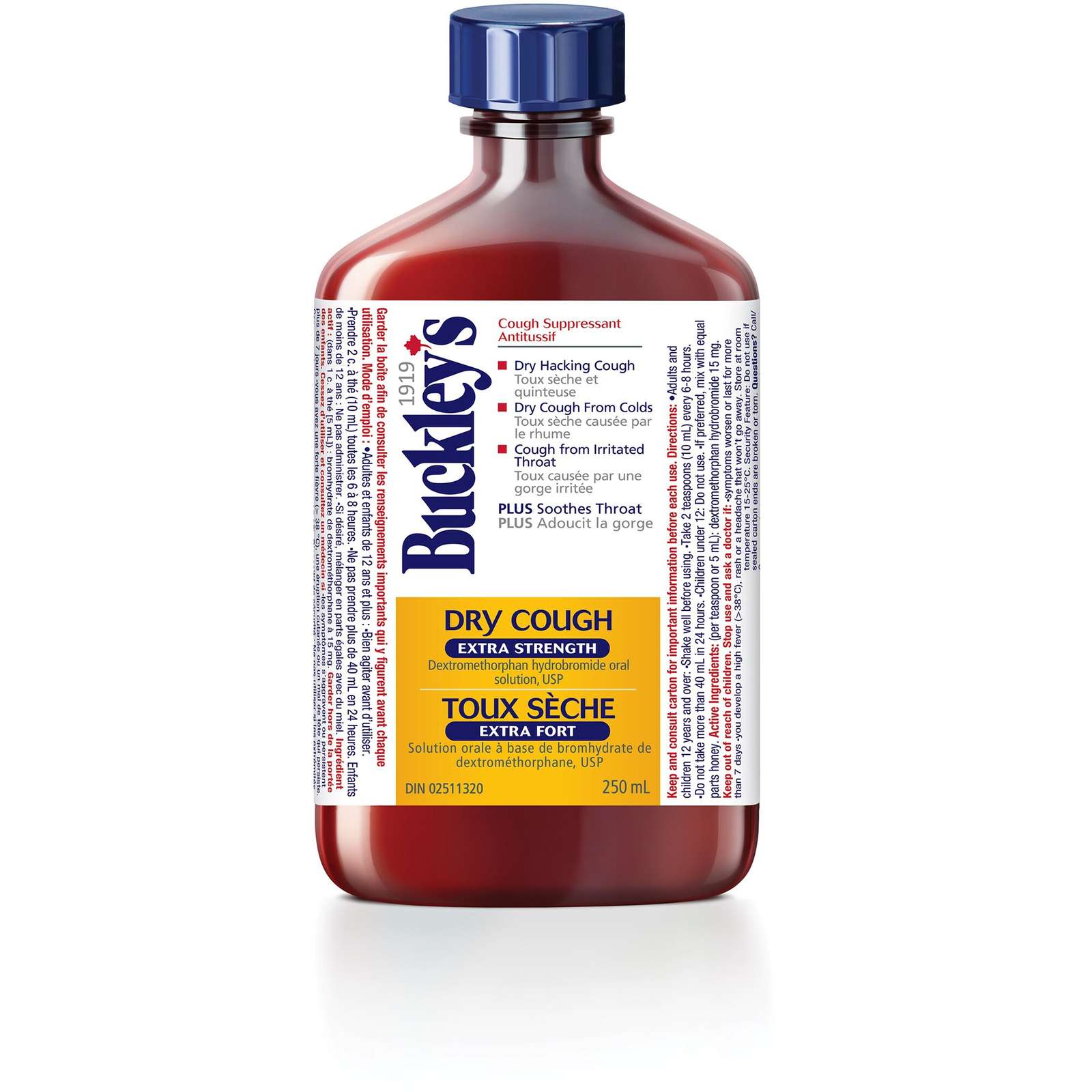 Buckley’s Dry Cough Extra Strength Cough Suppressant Syrup, 250ML