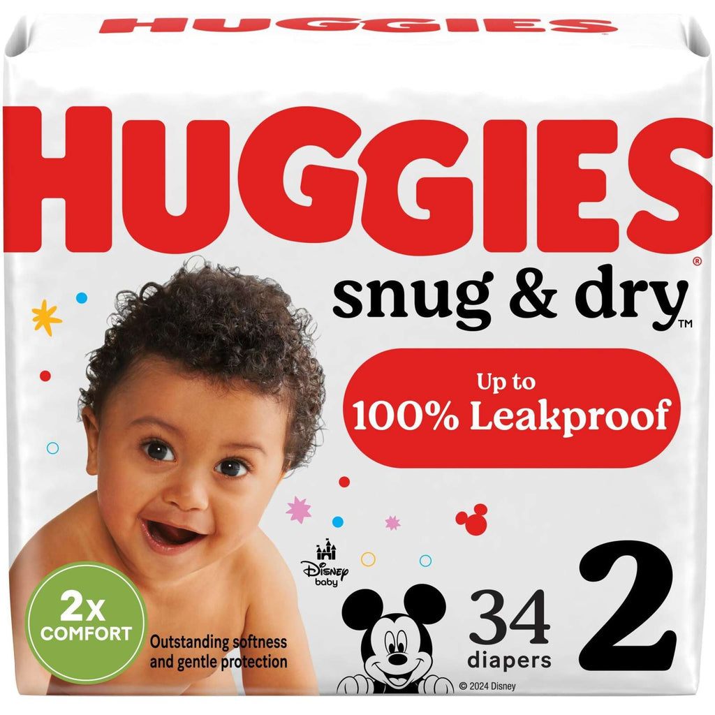 Snug & Dry Baby Diapers, Size 2 (12-18 lbs)