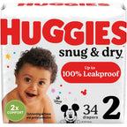 Snug & Dry Baby Diapers, Size 2 (12-18 lbs)