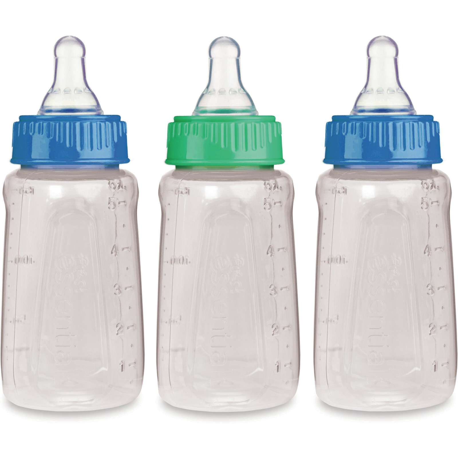 First Essentials by NUK® Clear View® Bottle 9OZ, 3PK, Medium Flow, Silicone