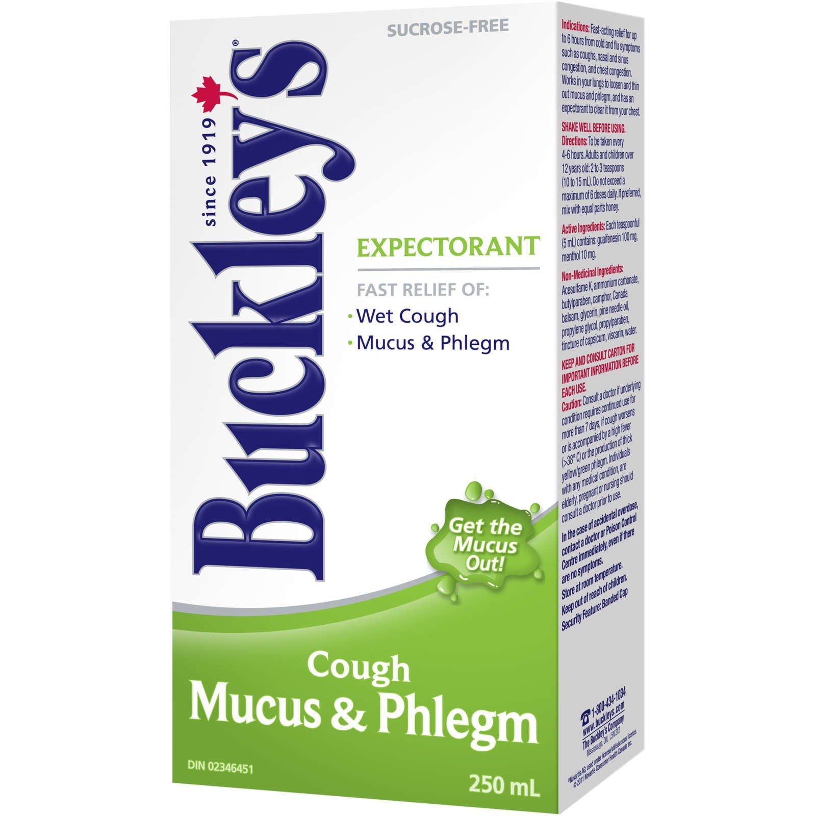Buckley's® Mucus & Phlegm Expectorant Cough Syrup Sucrose-Free 250mL