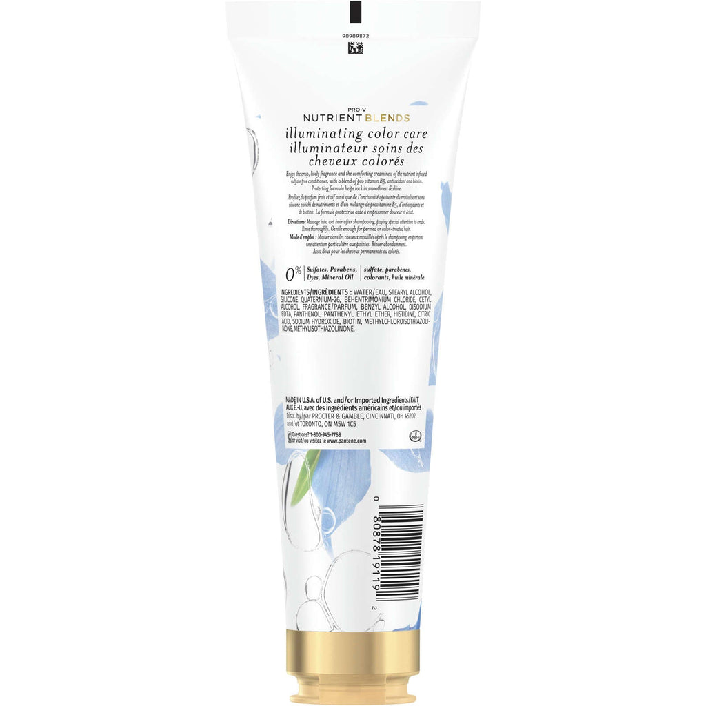 Pantene Nutrient Blends Illuminating Biotin Colour Care Conditioner, Sulfate Free Colour Protection, 237 mL