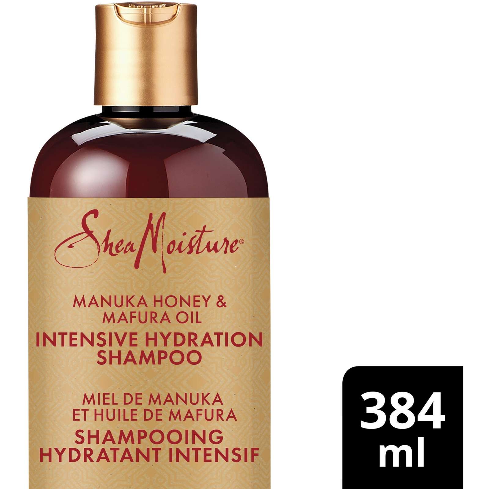 SheaMoisture Manuka Honey and Mafura Oil Intensive Hydration Shampoo for Dry, Damaged Hair with Fig Extract & Baobab Oil Sulfate-Free 384 ml