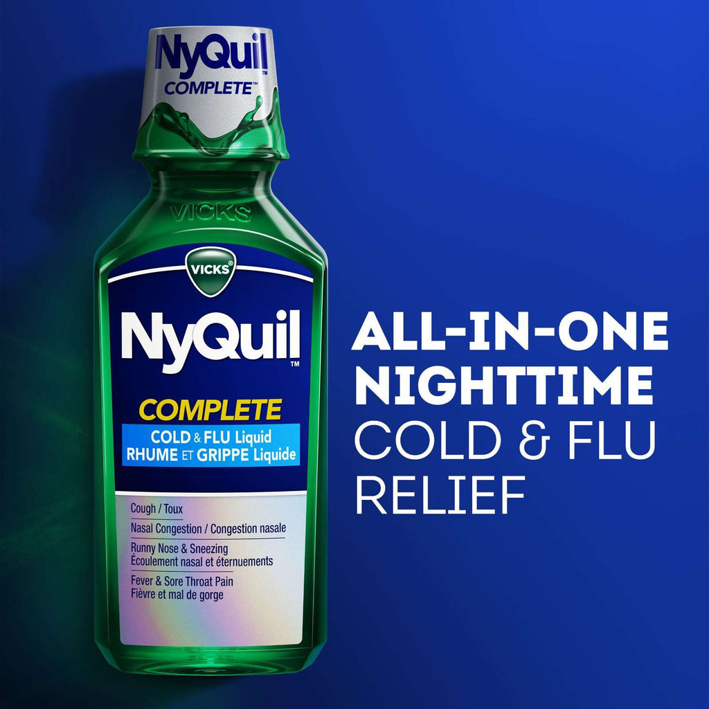 NyQuil COMPLETE Cold, Flu, and Congestion Medicine, 354 mL, Original Flavor