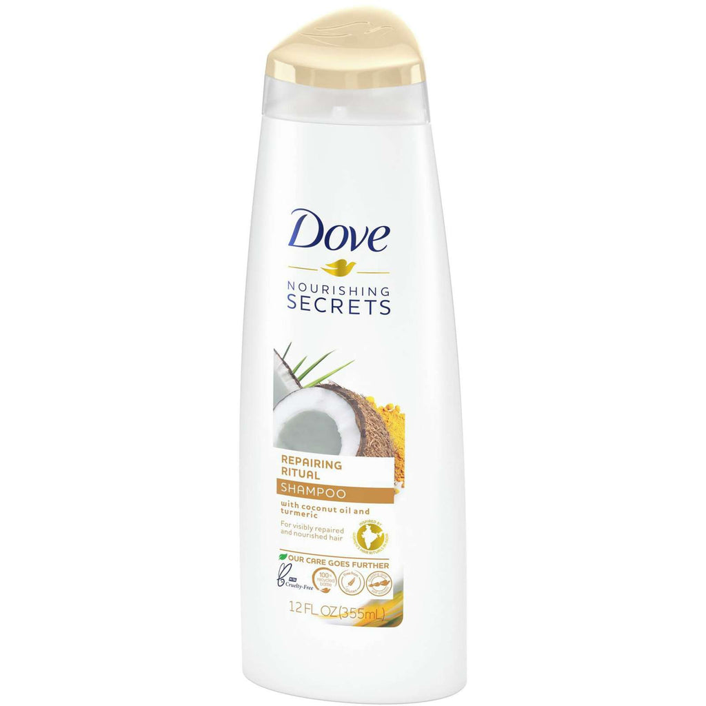 Dove Nourishing Secrets Shampoo for damaged hair Repairing Ritual with coconut oil and turmeric 355 ml