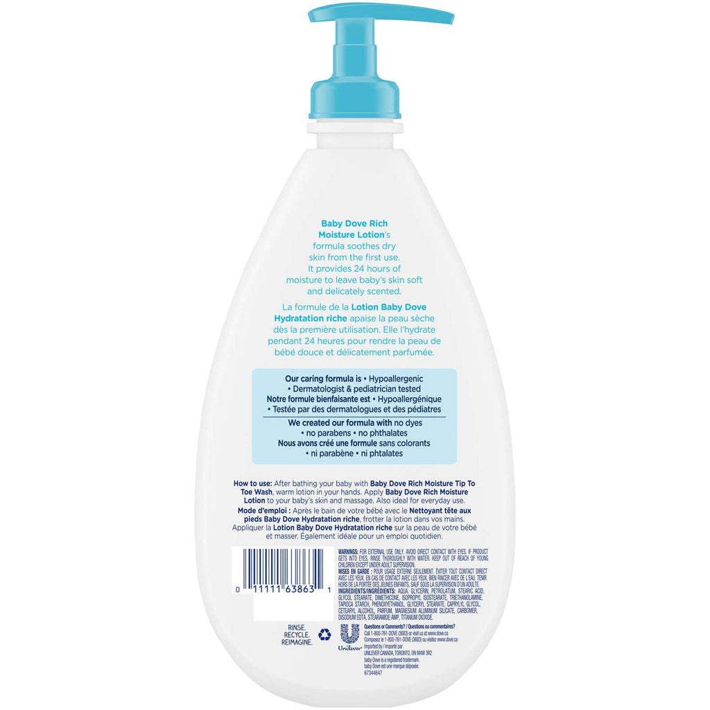 Baby Dove Lotion Moisturizer Rich Moisture 591ml