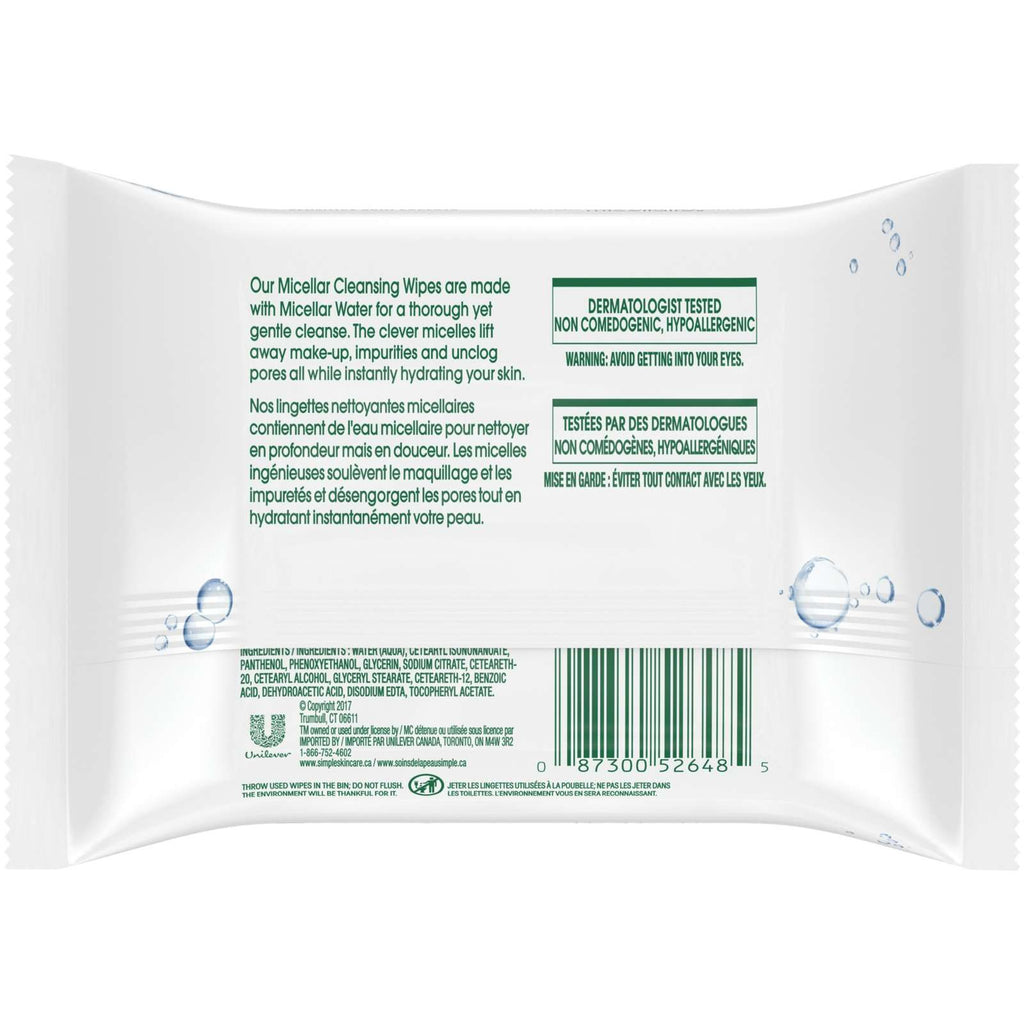 Simple Kind To Skin Micellar Facial Wipes