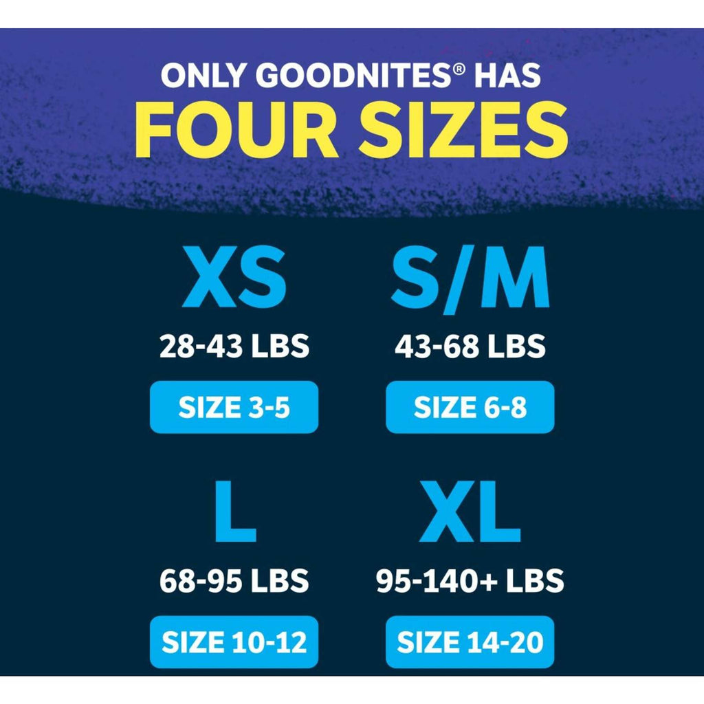 Goodnites Boys' Nighttime Bedwetting Underwear, Size Extra Large (95-140+ lbs), 9 Ct