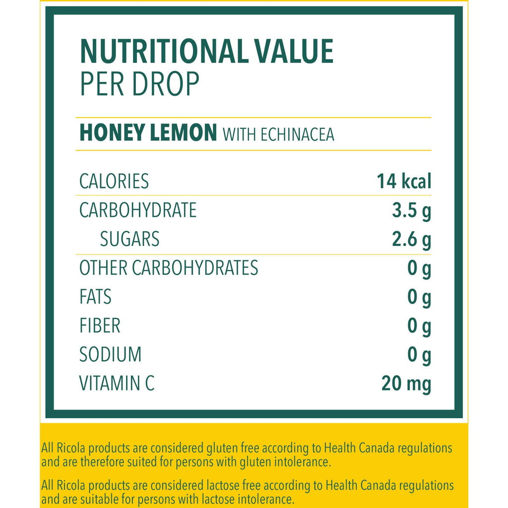 Honey Lemon with Echinacea Family Bag Cough Suppressant Throat Lozenges