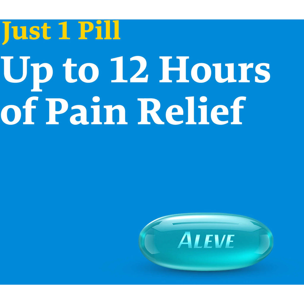 ALEVE Pain Relief Liquid Gels, Strength to Last Up to 12 Hours, Naproxen Sodium 220mg, 20 Liquid Gel Capsules