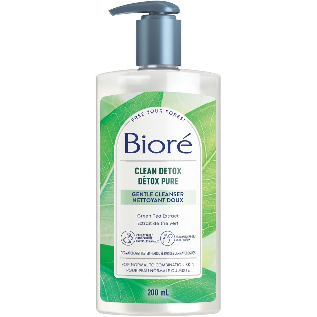 Bioré Clean Detox Cleanser, for Normal to Combination Skin