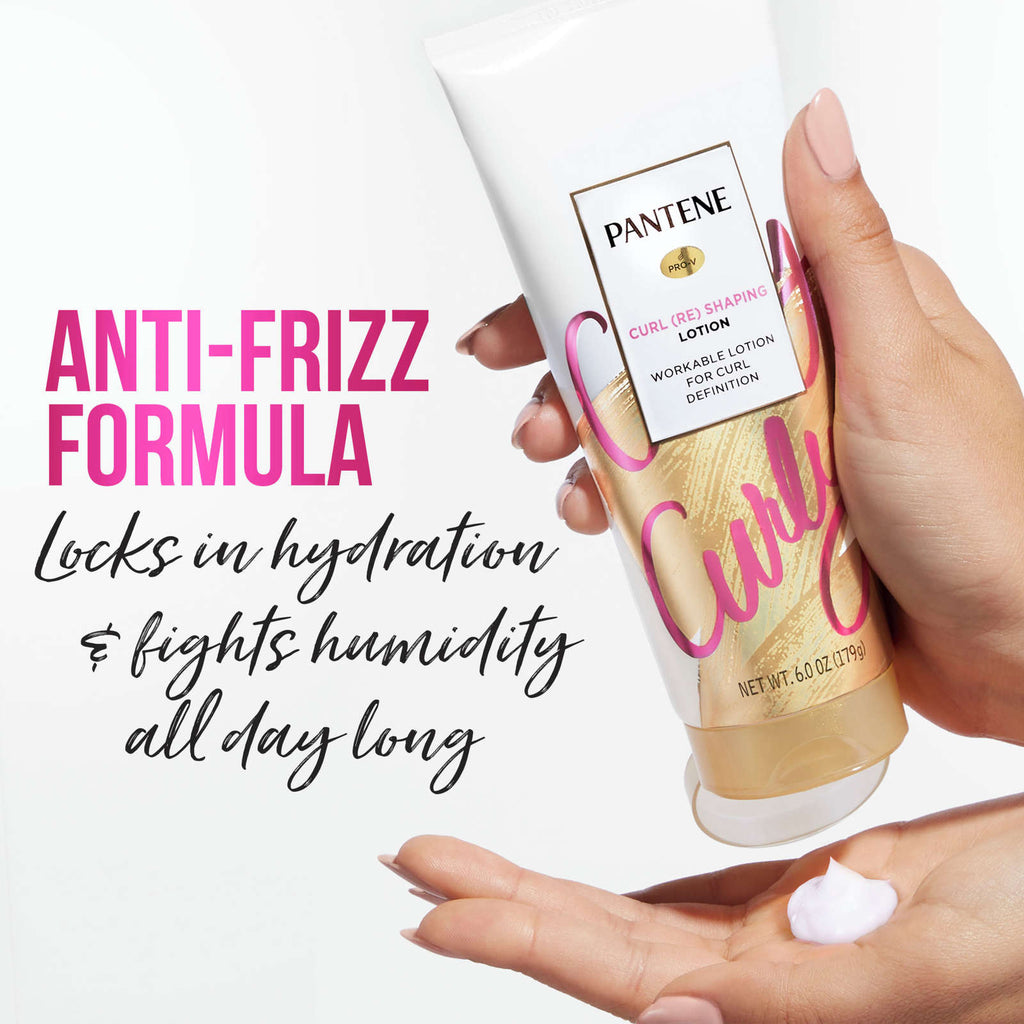 Hair Lotion, Moisturizing, for Curly Hair, Cream Reshapes and Defines Curls with Vitamin B5, Safe for Color Treated Hair, Pro-V