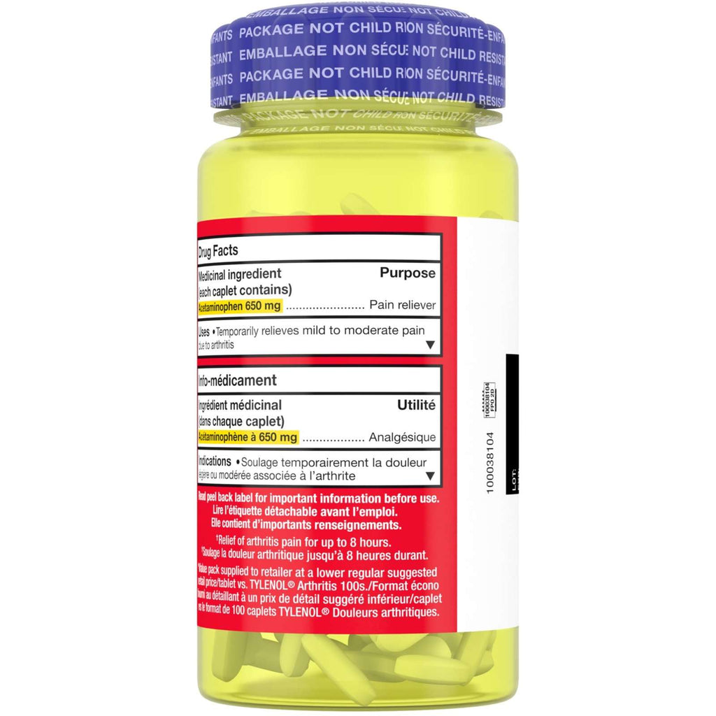 Arthritis Pain Relief Acetaminophen 650mg