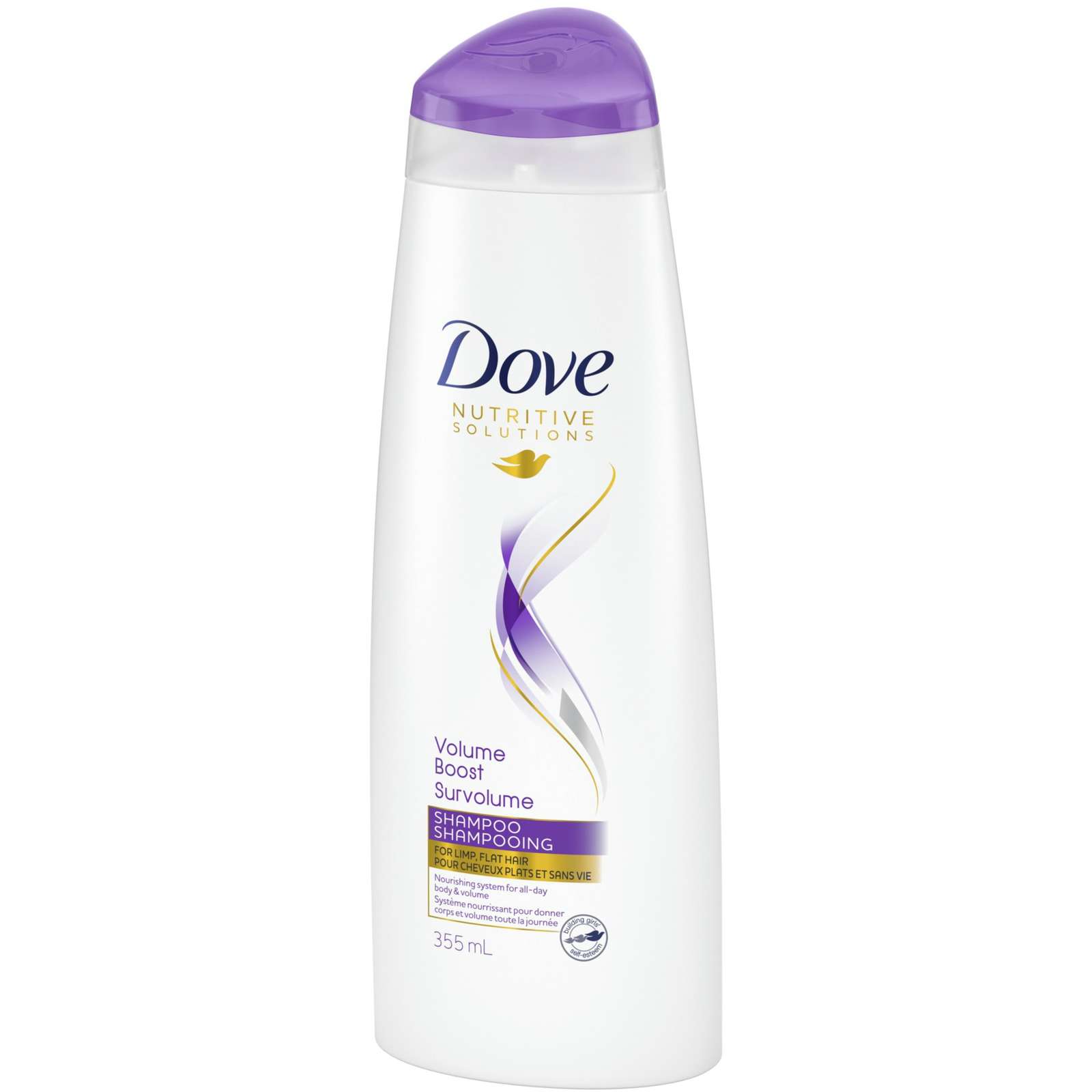 Dove Damage Therapy Shampoo for flat hair Volume Boost thicker, fuller hair 355 ml