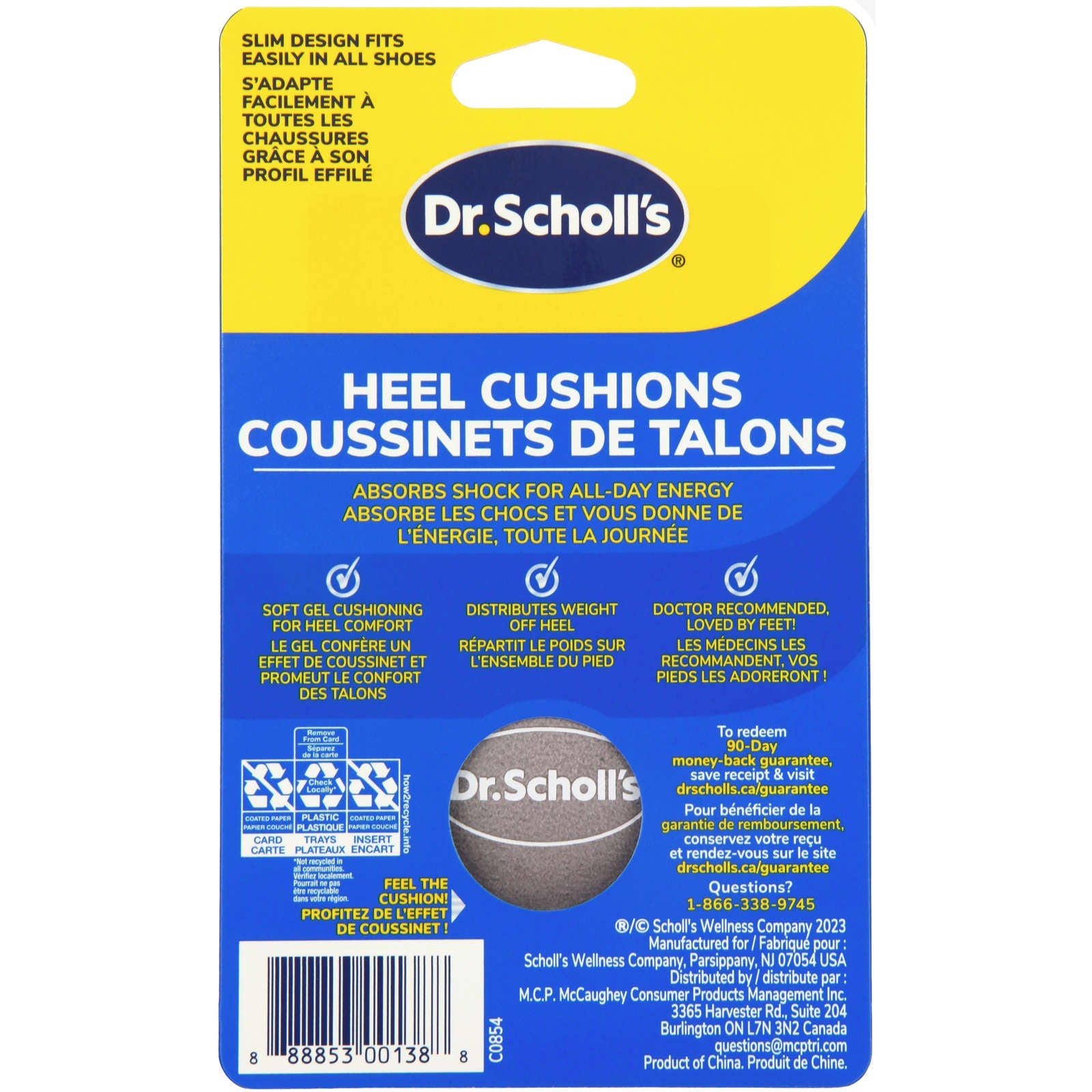 Dr. Scholl’s® Comfort Heel Cushions with Massaging Gel Advanced, Men's, Sizes 8-13