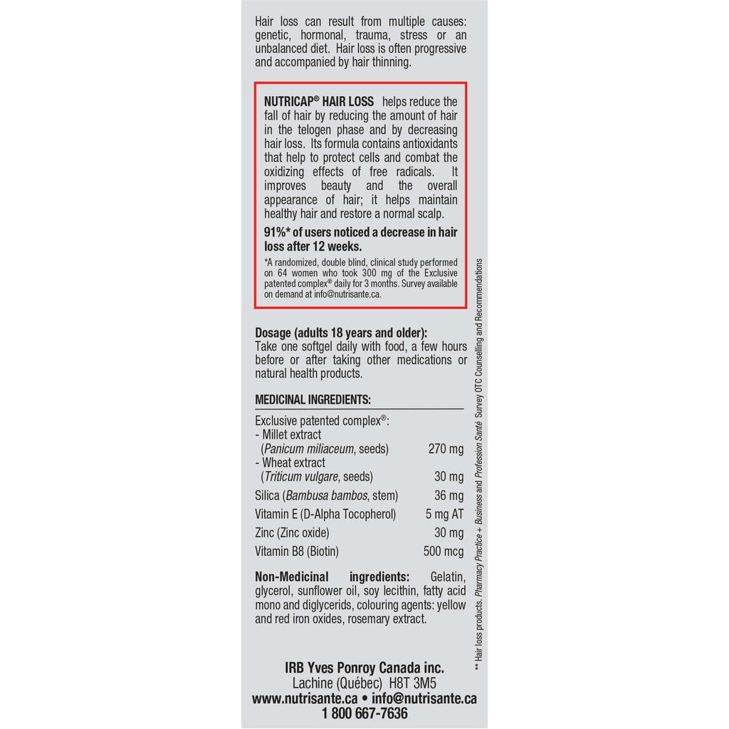 Nutricap Hair Loss 30 Softgels