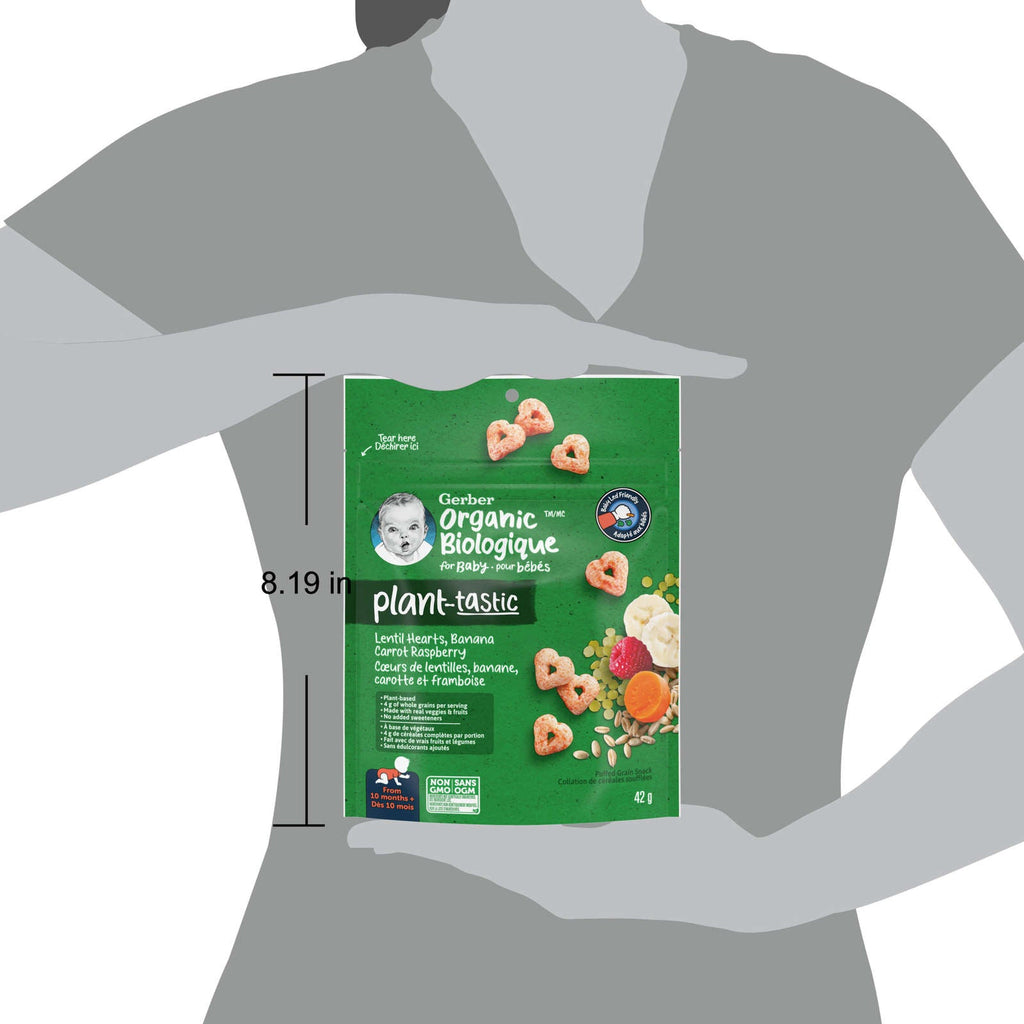 Plant-Tastic Organic Puffed Grain Snack Pouch