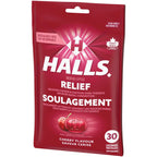 Halls Relief Mentho-Lyptus Cherry Flavour, 30 Cough Drops