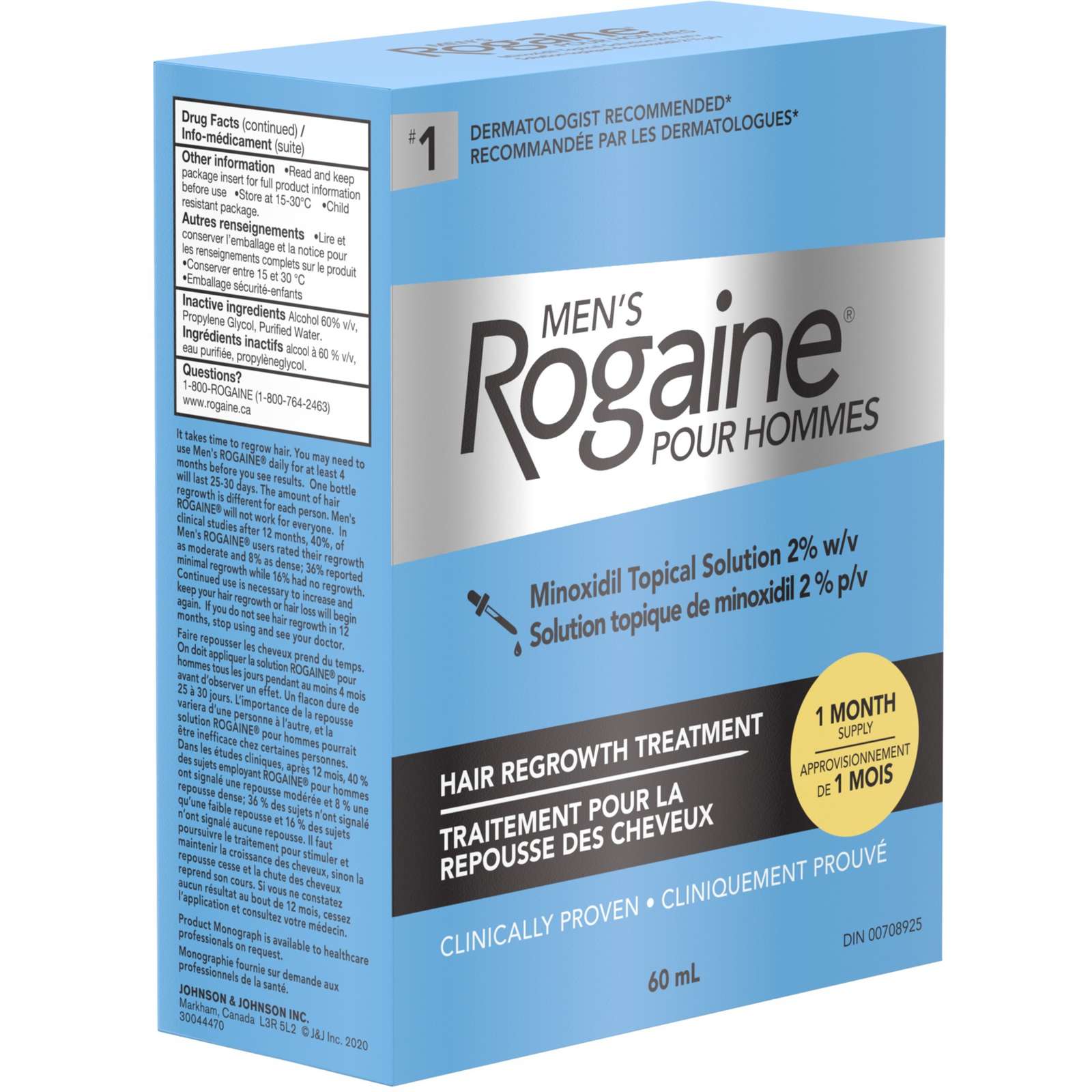 Men's 2% Minoxidil Solution Hair Loss and Regrowth Treatment