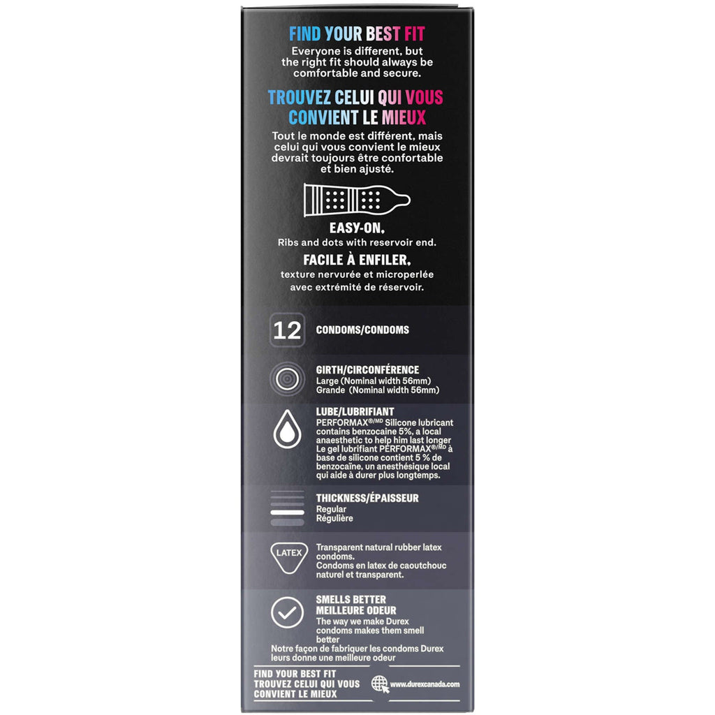 Durex Mutal Climax Condoms, Ribbed & Dotted Condoms with Delay Gel