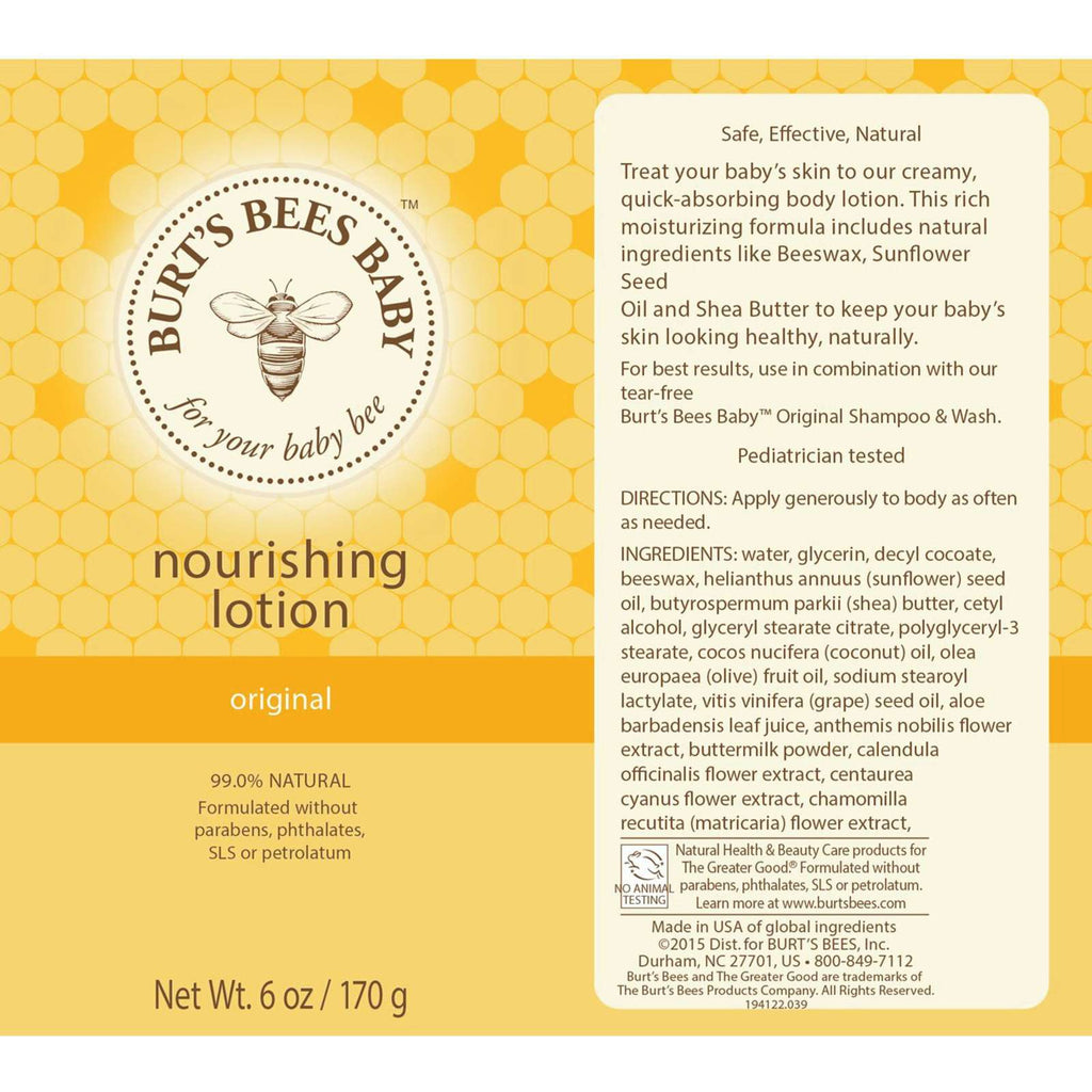 Burt’s Bees Baby Original Nourishing Lotion, 170g