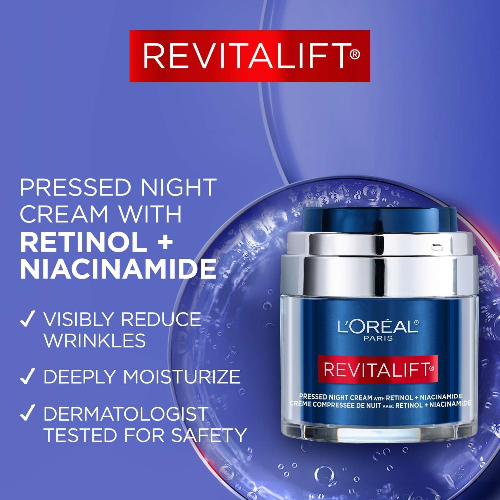 Night Moisturizer, Retinol Niacinamide Cream