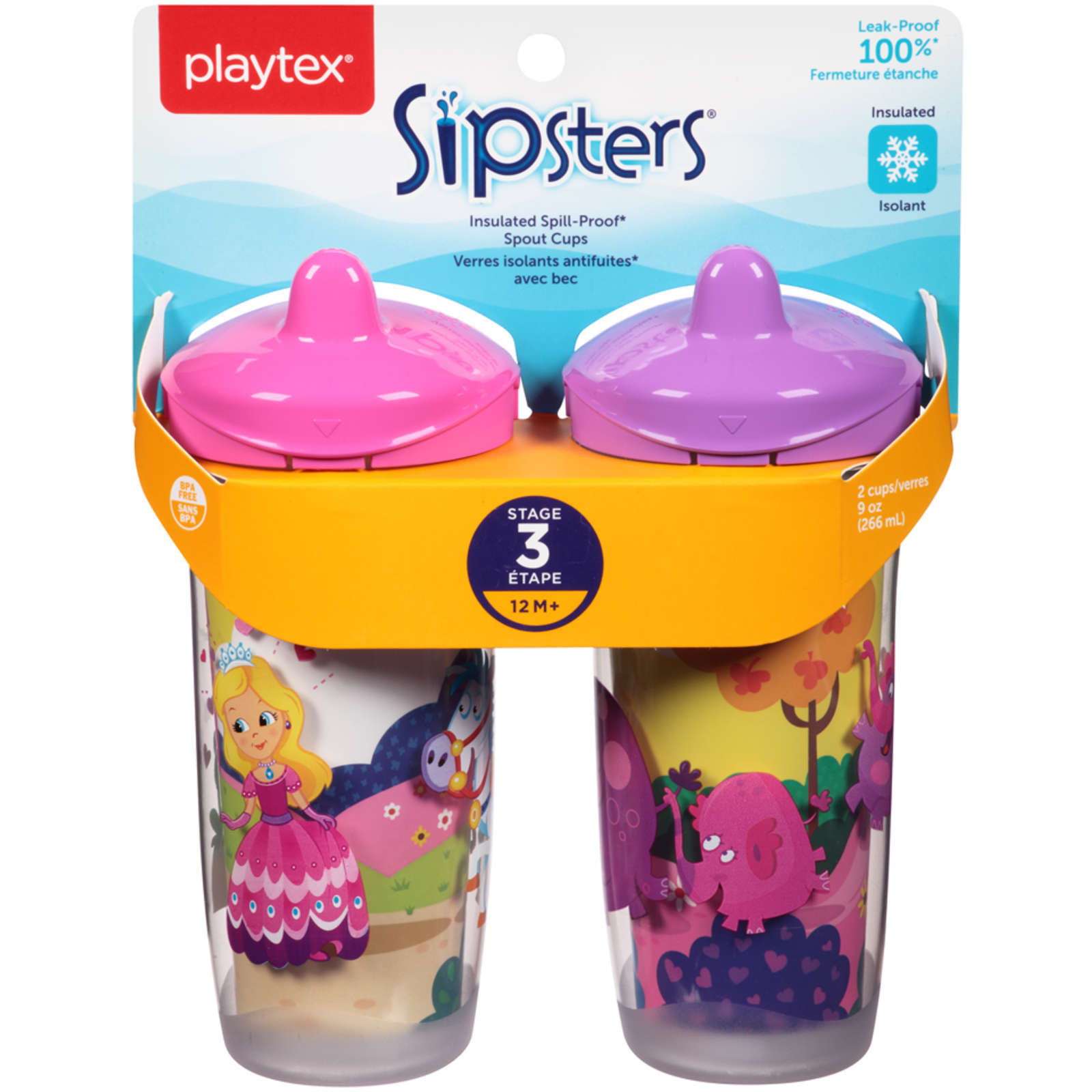 Playtex Sipsters Spill-Proof Kids Spout Cups, Stage 3