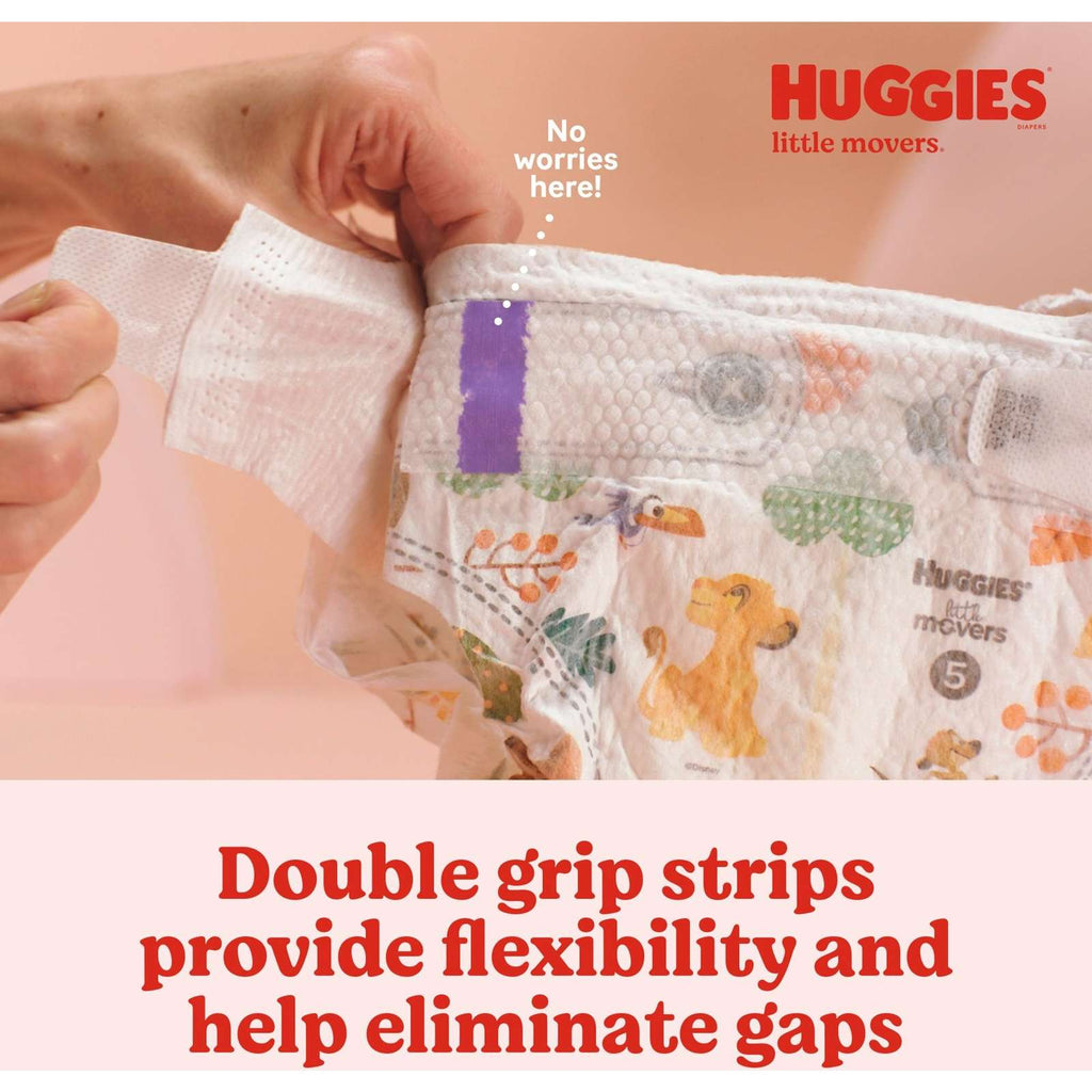 Huggies Little Movers Baby Diapers, Size 4, 58 Count