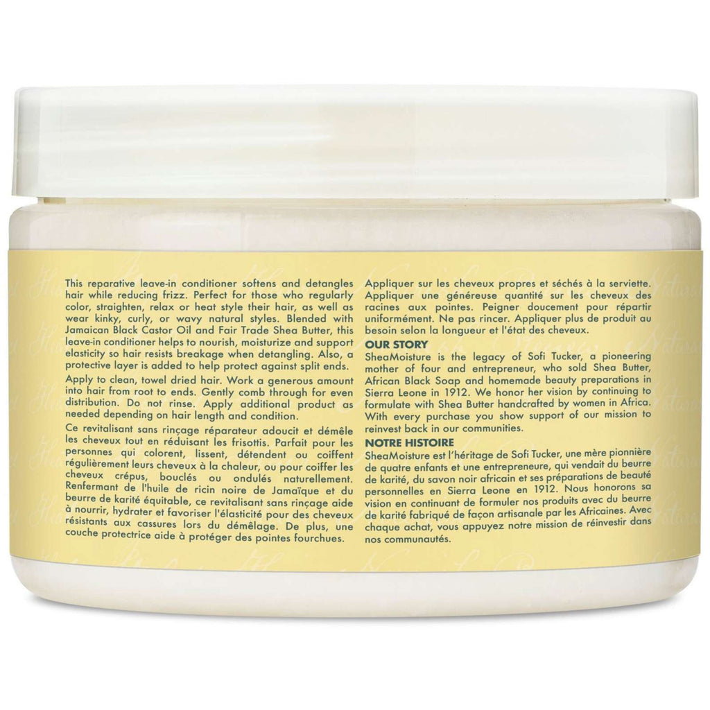Strengthen & Restore Leave-in Conditioner for dry hair Jamaican Black Castor Oil with Shea Butter, Peppermint and Apple Cider Vinegar 340 ml