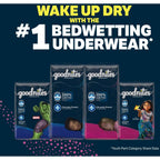 Goodnites Girls' Nighttime Bedwetting Underwear, Size Extra Large (95-140+ lb.), 9 Ct